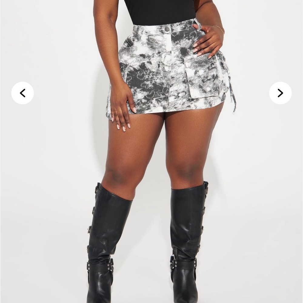 💛Fashion Nova NWT—-Black Cargo Mini Skirt - Women's Y2K Utility Skirt